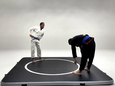 "Татами ПРО" - надувной мобильный мат с регулировкой жесткости (мягкости) для джиу-джитсу, грепплинга, мма, борьбы, реслинга, единоборств, 5X5 м 1576